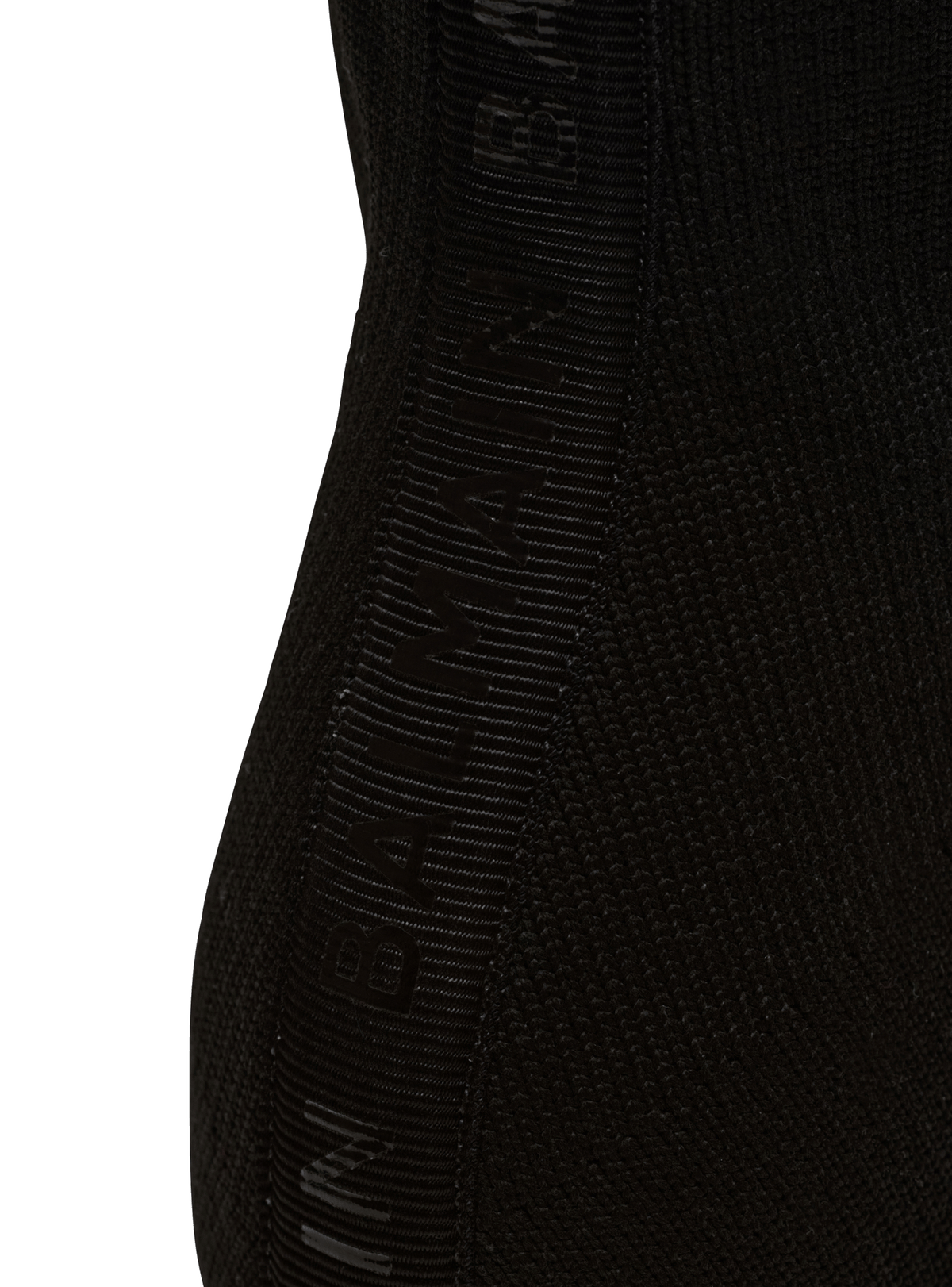 Bottines skye en tricot et cuir verni - Noir & Blanc