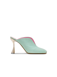 Mules eden à talons en cuir suédé - Bleu