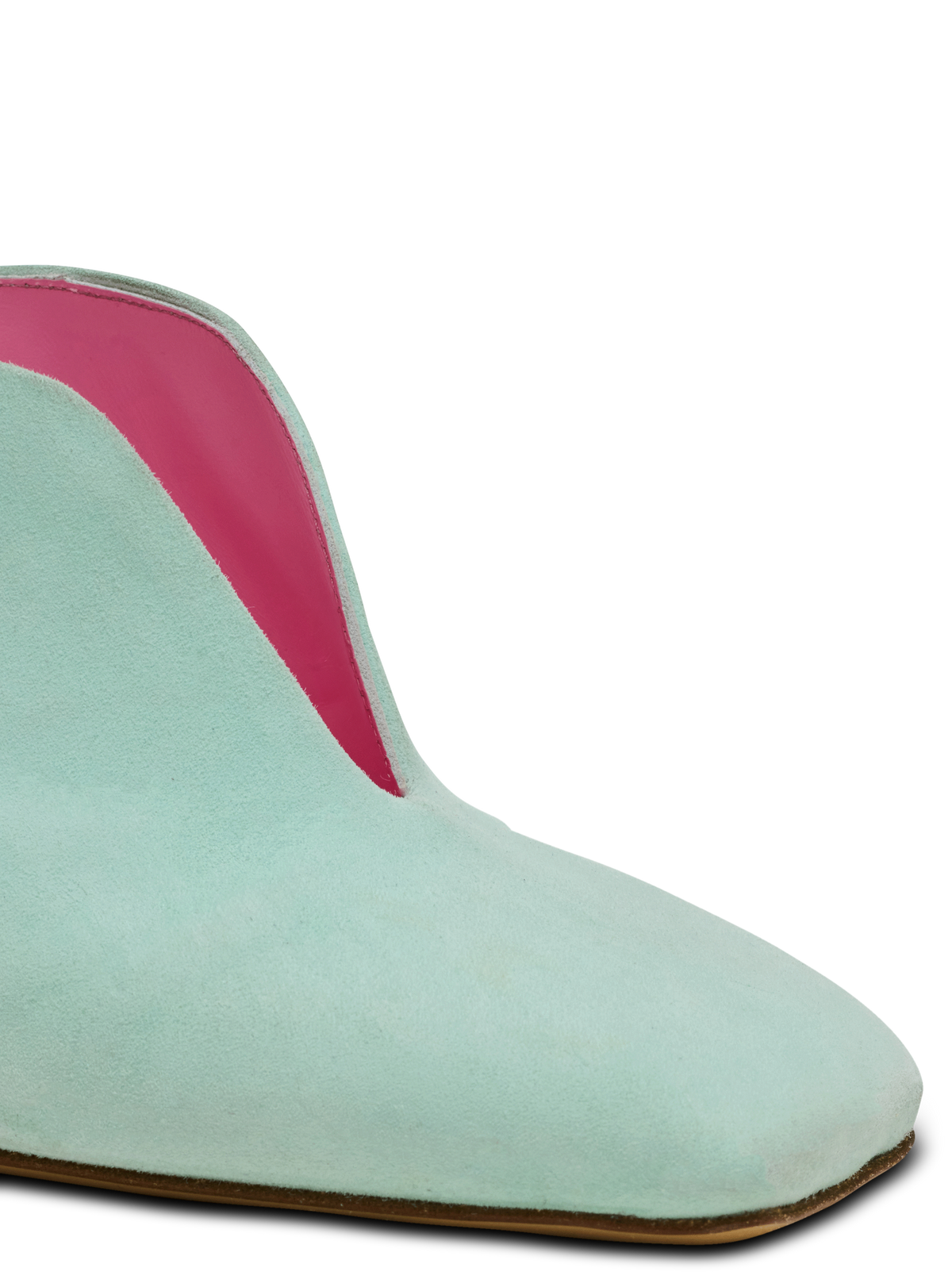 Mules eden à talons en cuir suédé - Bleu