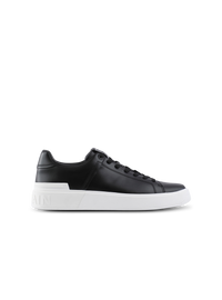Baskets b-court en cuir de veau - Noir & Blanc
