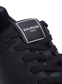 Baskets b-court en cuir de veau - Noir & Blanc