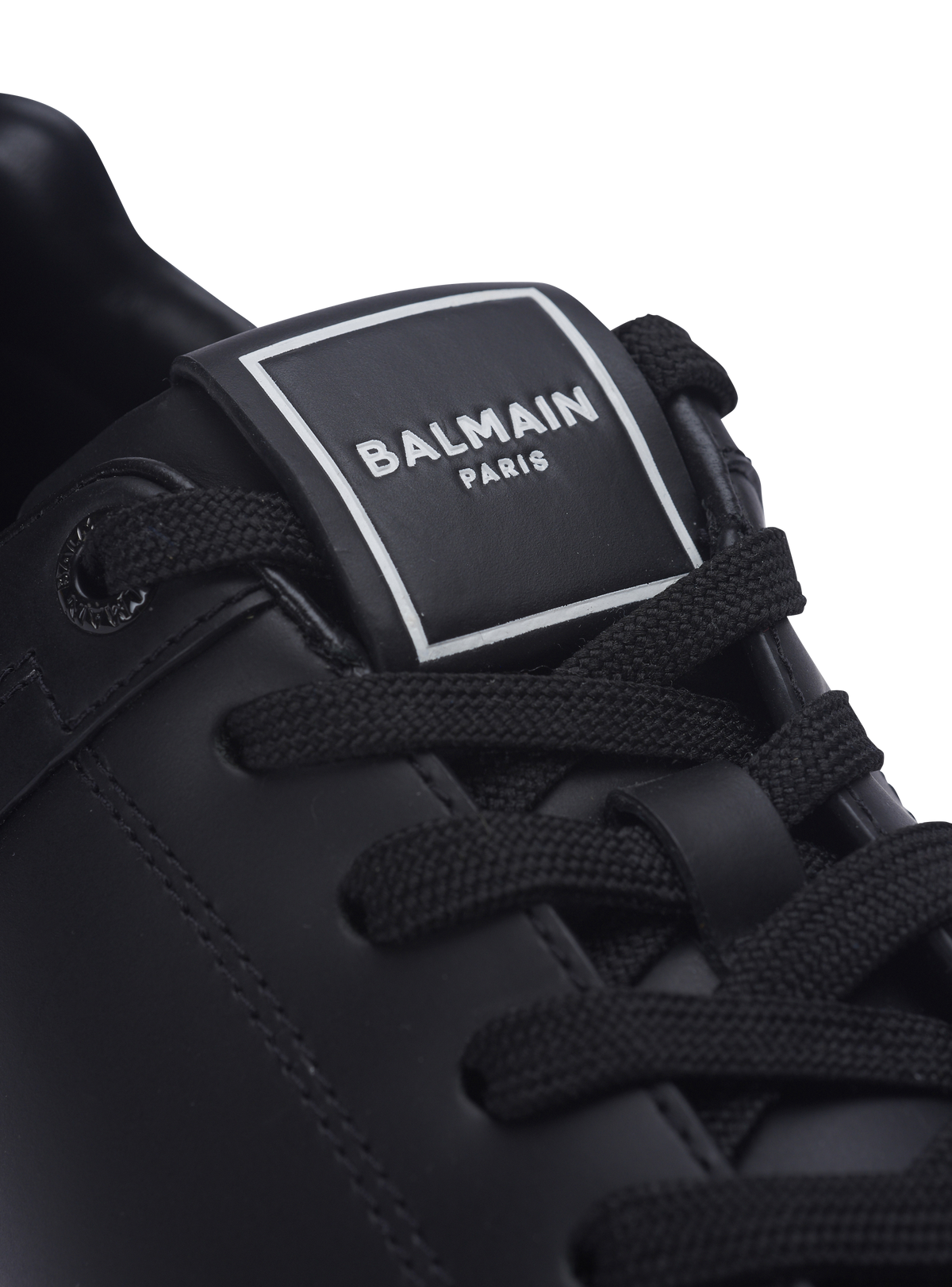 Baskets b-court en cuir de veau - Noir & Blanc