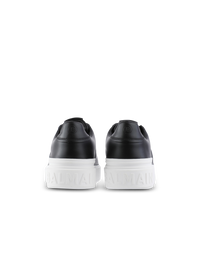 Baskets b-court en cuir de veau - Noir & Blanc