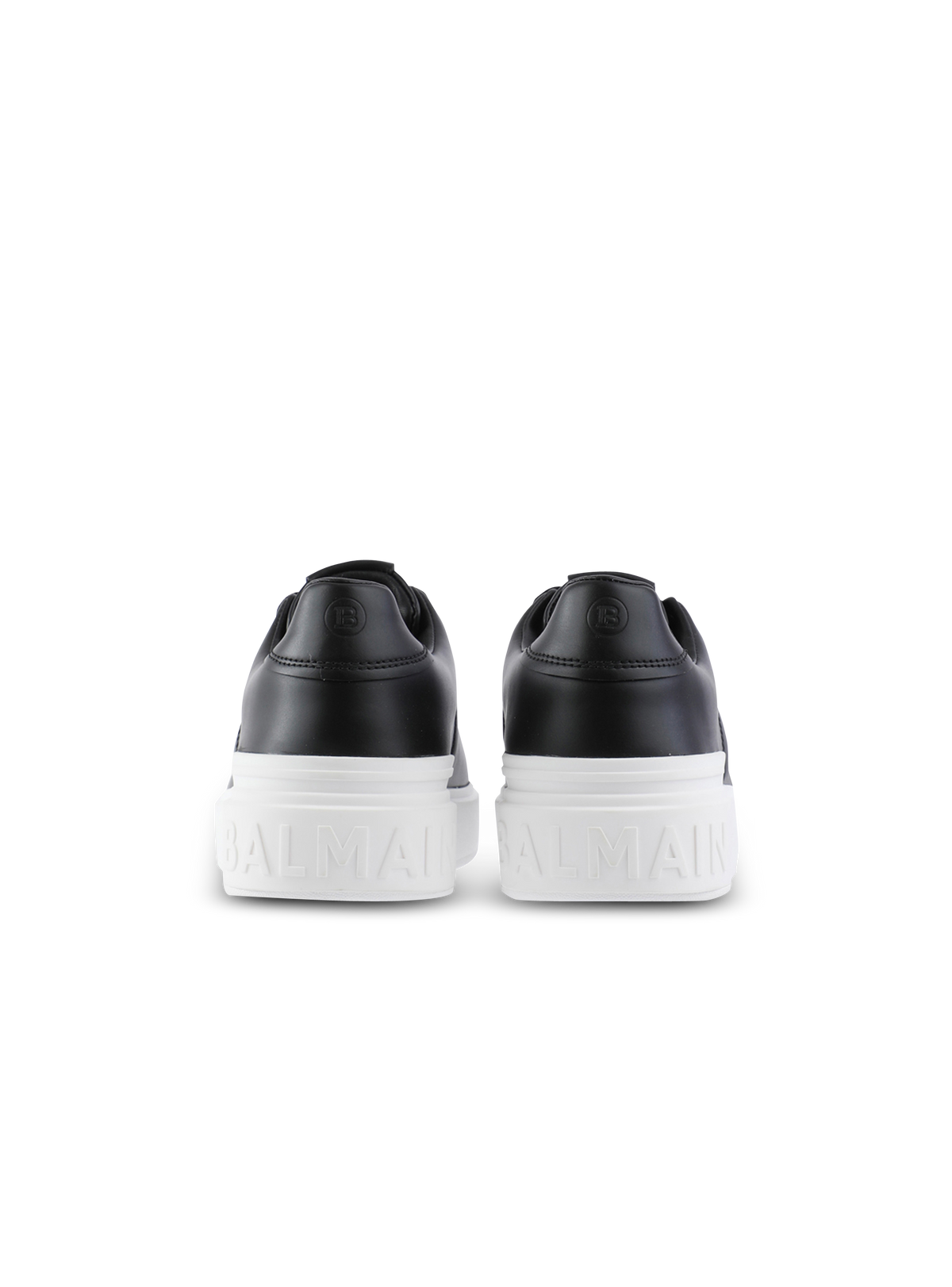 Baskets b-court en cuir de veau - Noir & Blanc