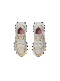 Baskets b-east en cuir - Blanc & Or