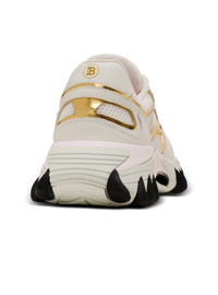 Baskets b-east en cuir - Blanc & Or