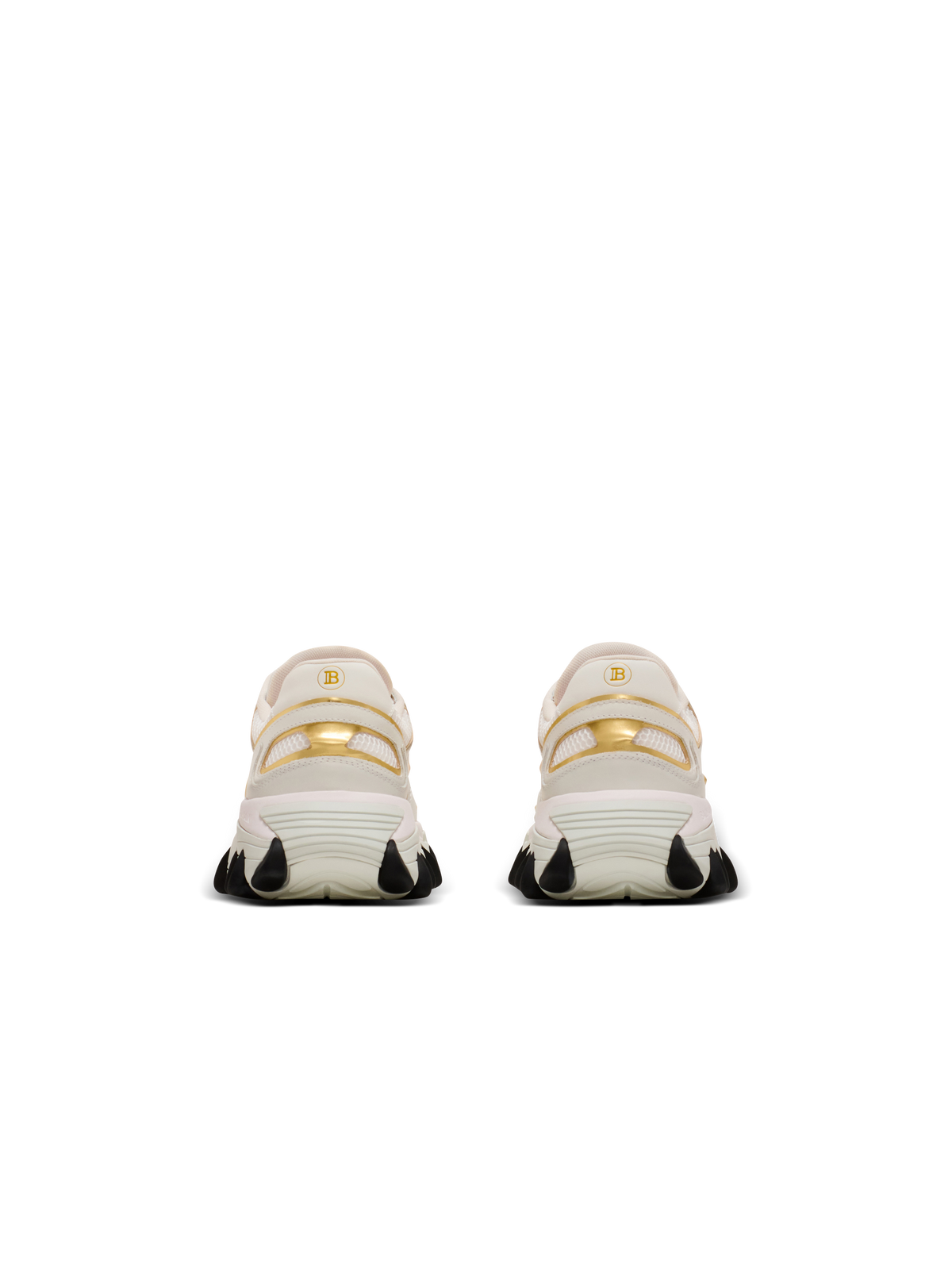 Baskets b-east en cuir - Blanc & Or