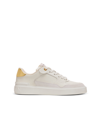 Baskets b-court flip en cuir de veau - Blanc & Or