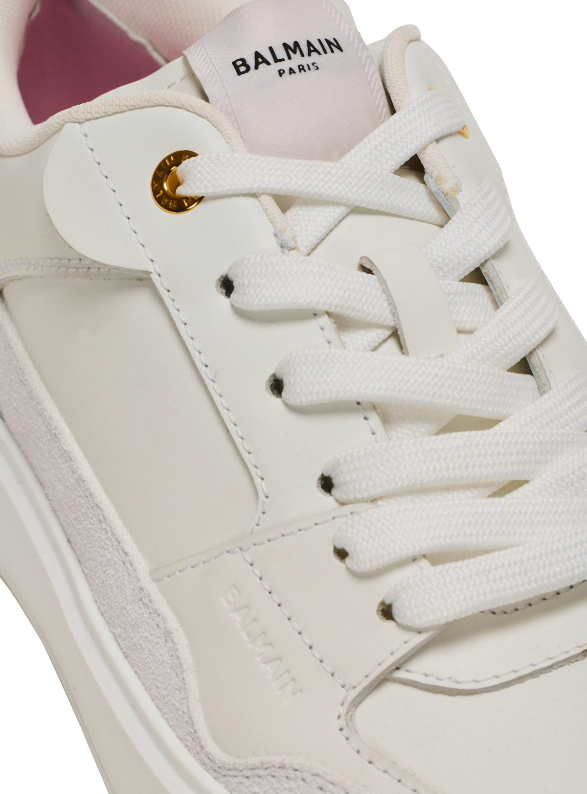 Baskets b-court flip en cuir de veau - Blanc & Or