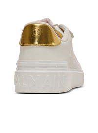 Baskets b-court flip en cuir de veau - Blanc & Or
