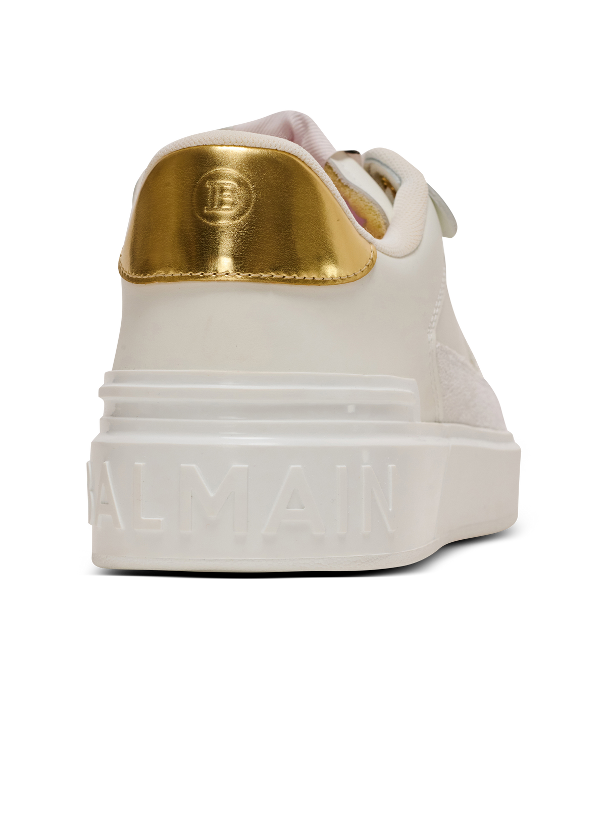 Baskets b-court flip en cuir de veau - Blanc & Or