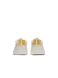 Baskets b-court flip en cuir de veau - Blanc & Or
