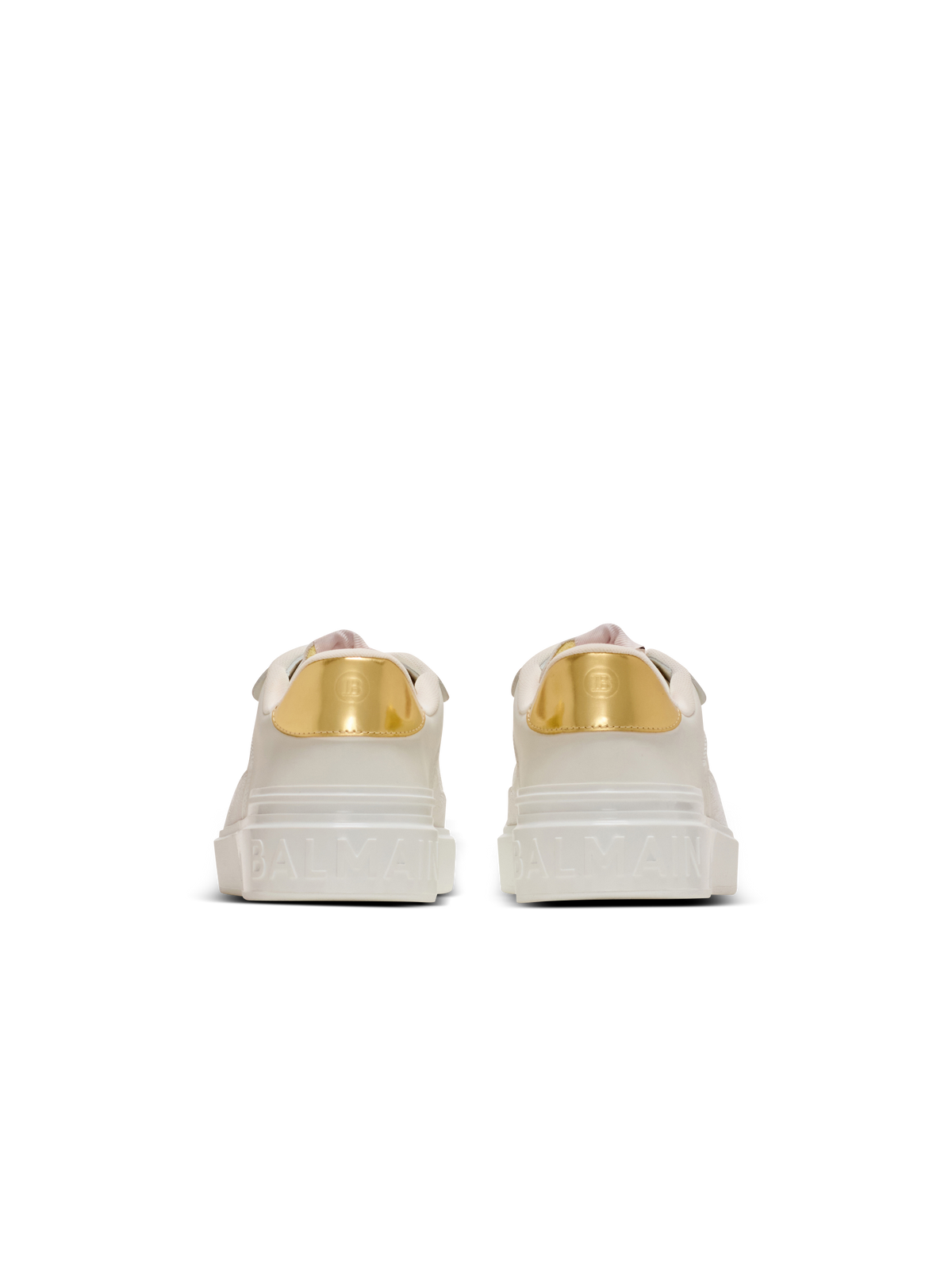 Baskets b-court flip en cuir de veau - Blanc & Or