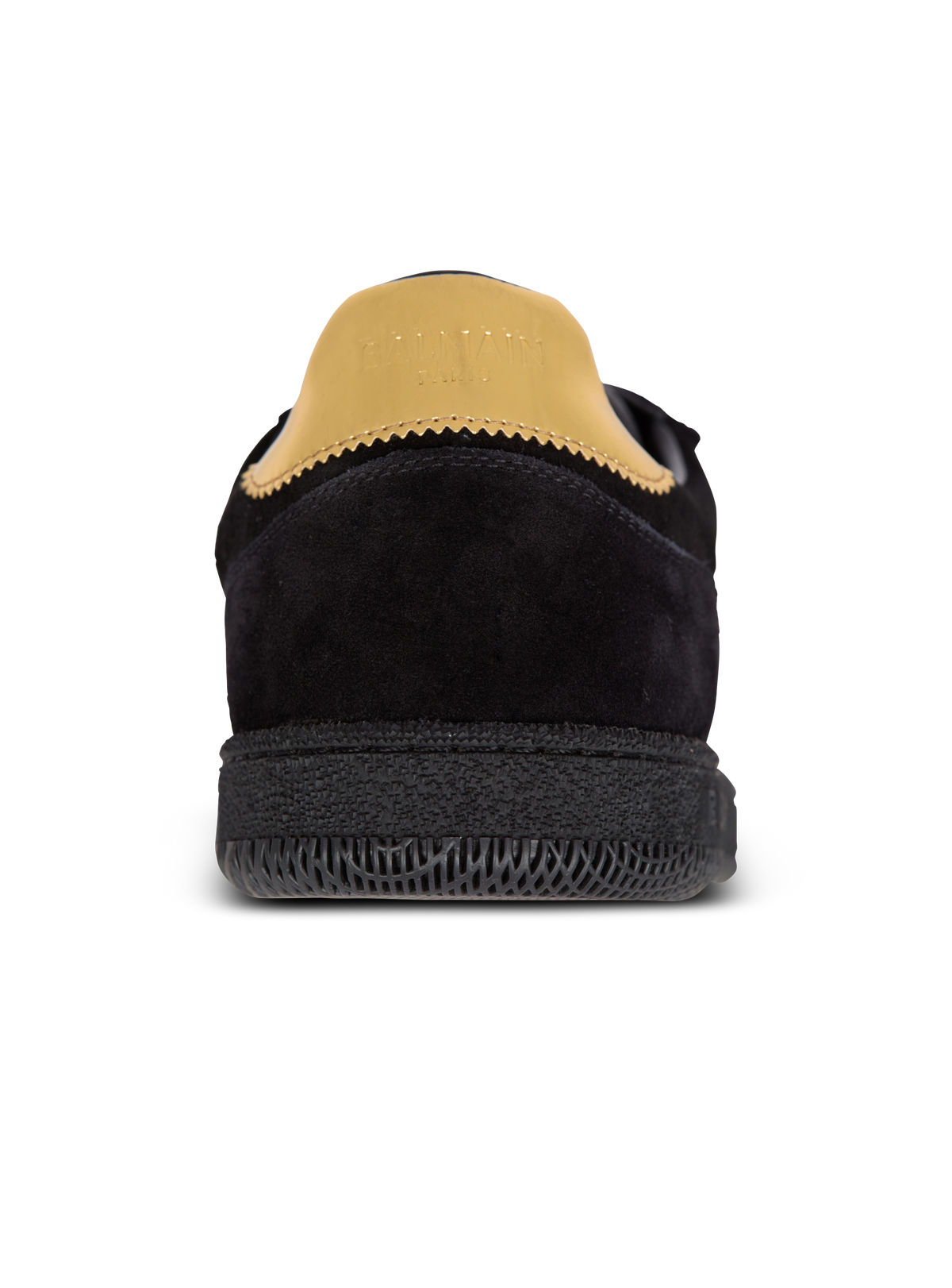 Baskets balmain swan en cuir suédé - Noir & Or