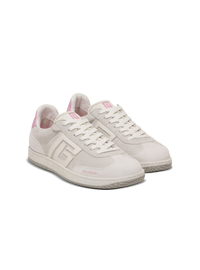 Baskets balmain swan en cuir de veau et cuir suédé - Rose