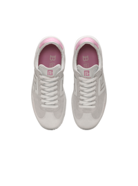 Baskets balmain swan en cuir de veau et cuir suédé - Rose