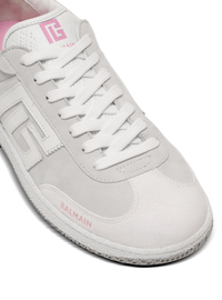 Baskets balmain swan en cuir de veau et cuir suédé - Rose