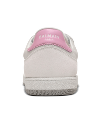 Baskets balmain swan en cuir de veau et cuir suédé - Rose