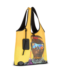 Disney x balmain : the lion king - grocery bag b-army imprimé nika mtwana - Jaune