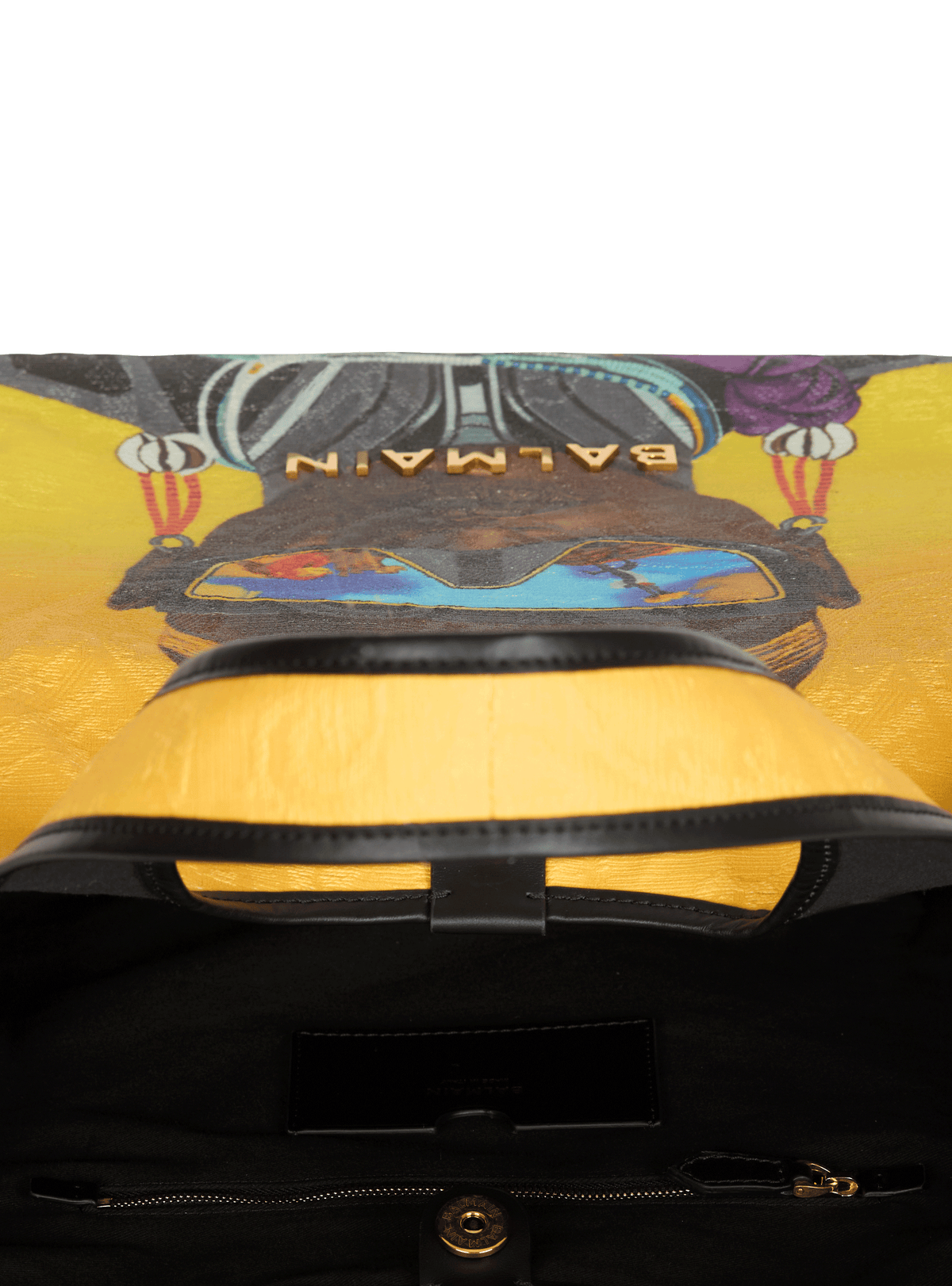Disney x balmain : the lion king - grocery bag b-army imprimé nika mtwana - Jaune
