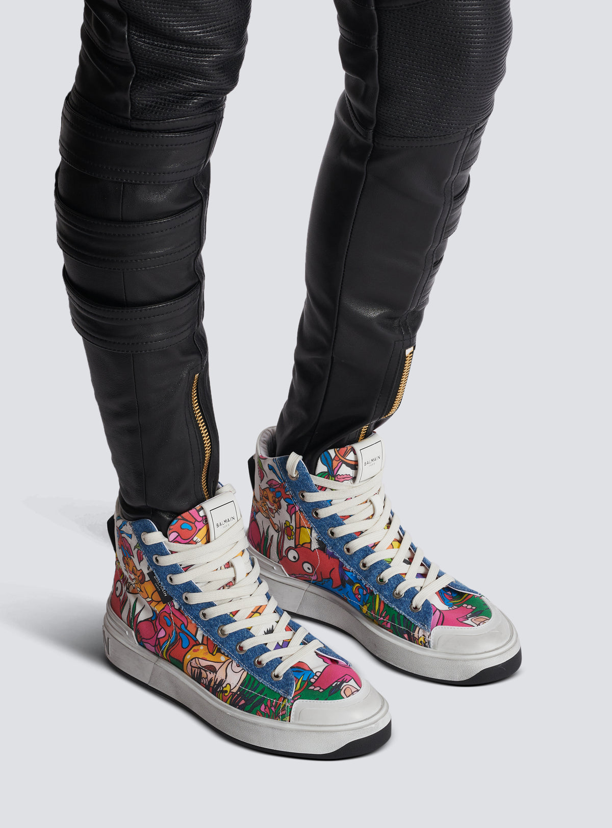 Disney x balmain : the lion king - baskets b-court high top imprimées enfant précoce - Multicolore