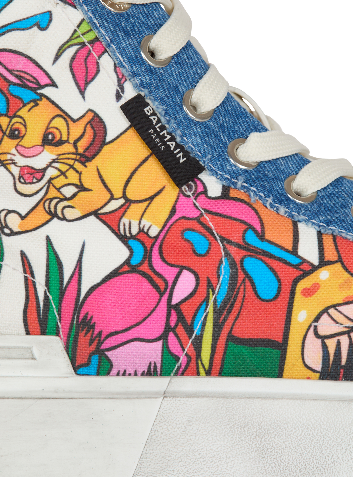 Disney x balmain : the lion king - baskets b-court high top imprimées enfant précoce - Multicolore