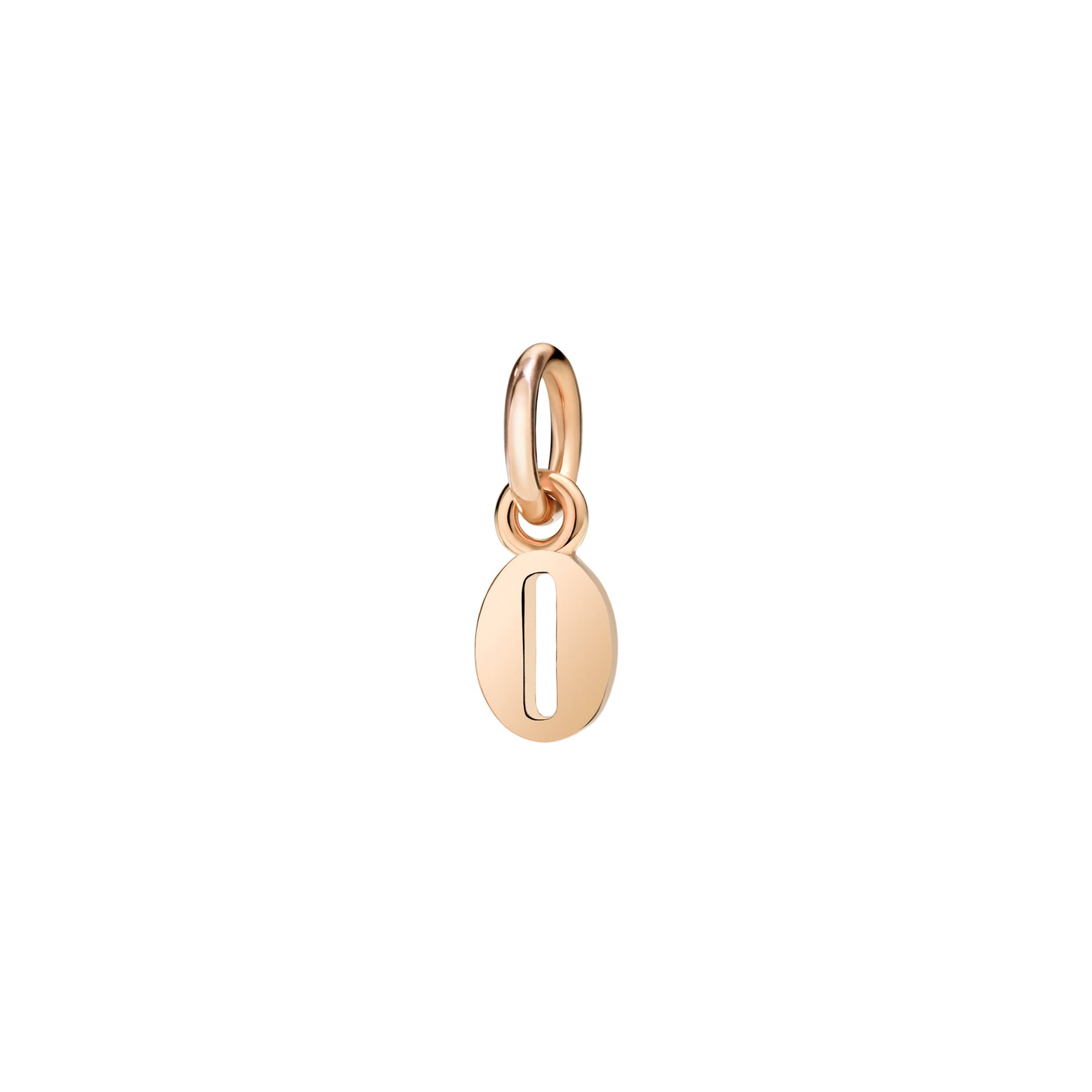 Charm Chiffre 0 en or rose 9K - Or Rose