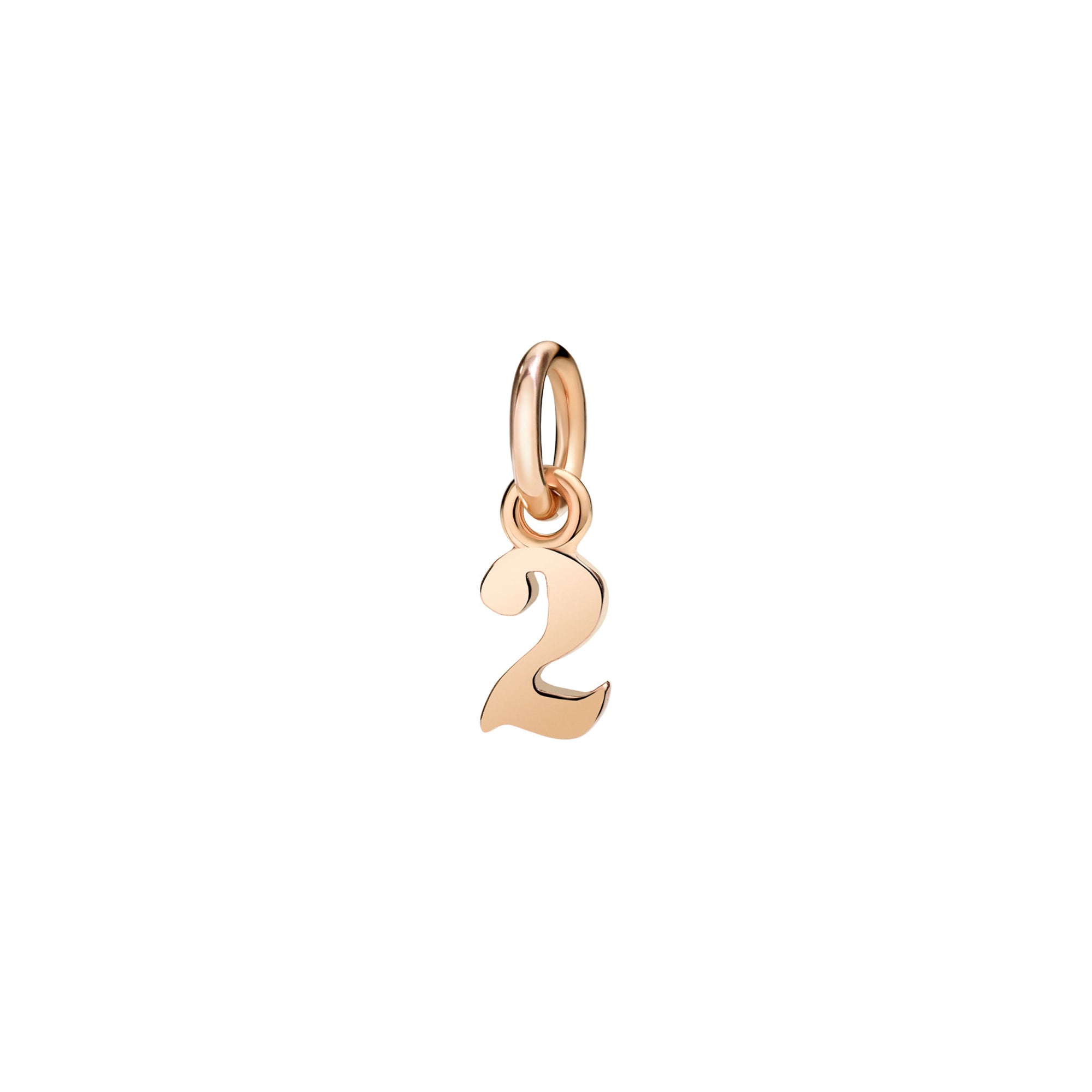 Charm Chiffre 2 en or rose 9K - Or Rose