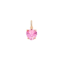 Mono boucle d'oreille Cuore en or rose 9K et perles - Or Rose