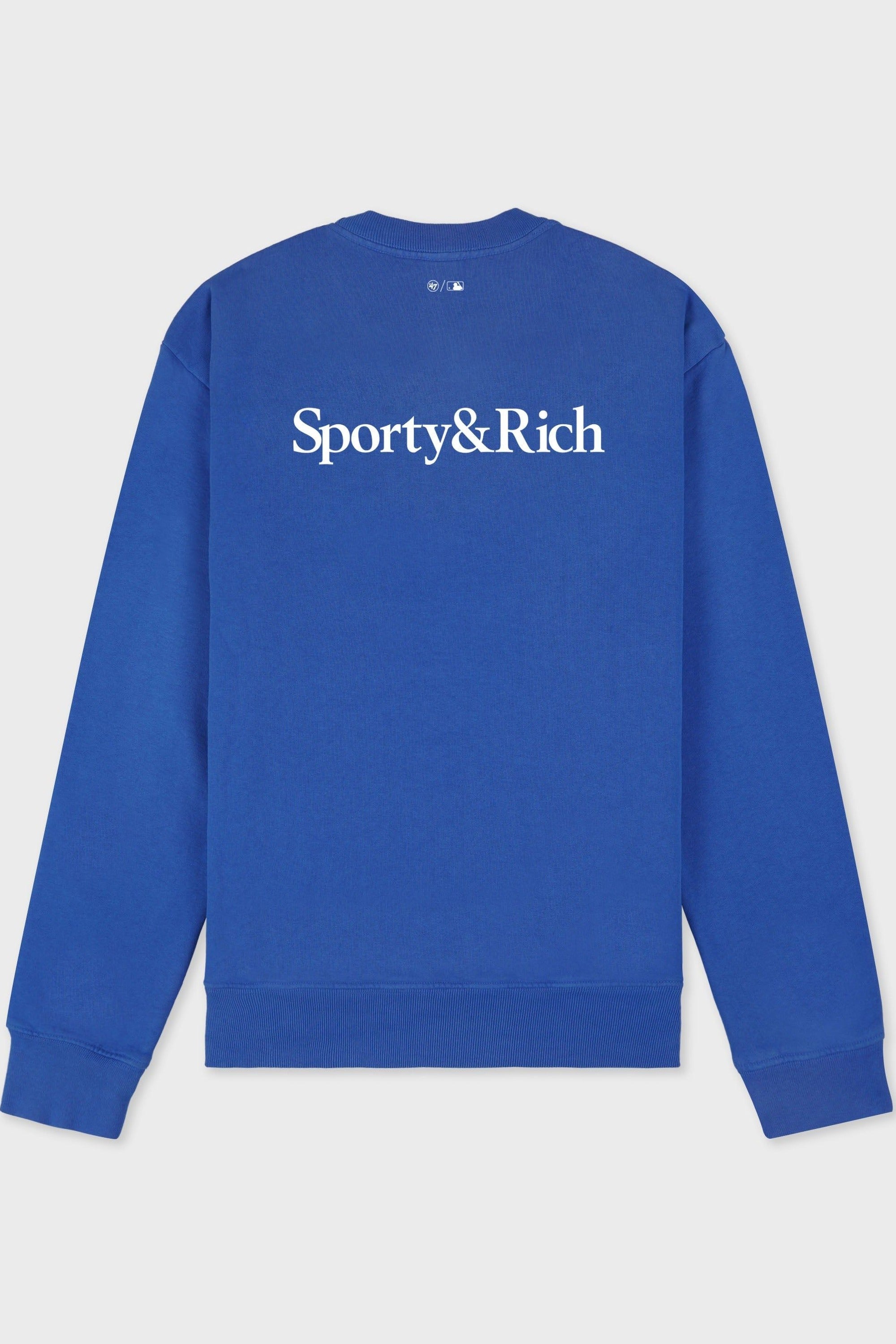 Pull à col rond Dodgers Serif - Bleu & Blanc