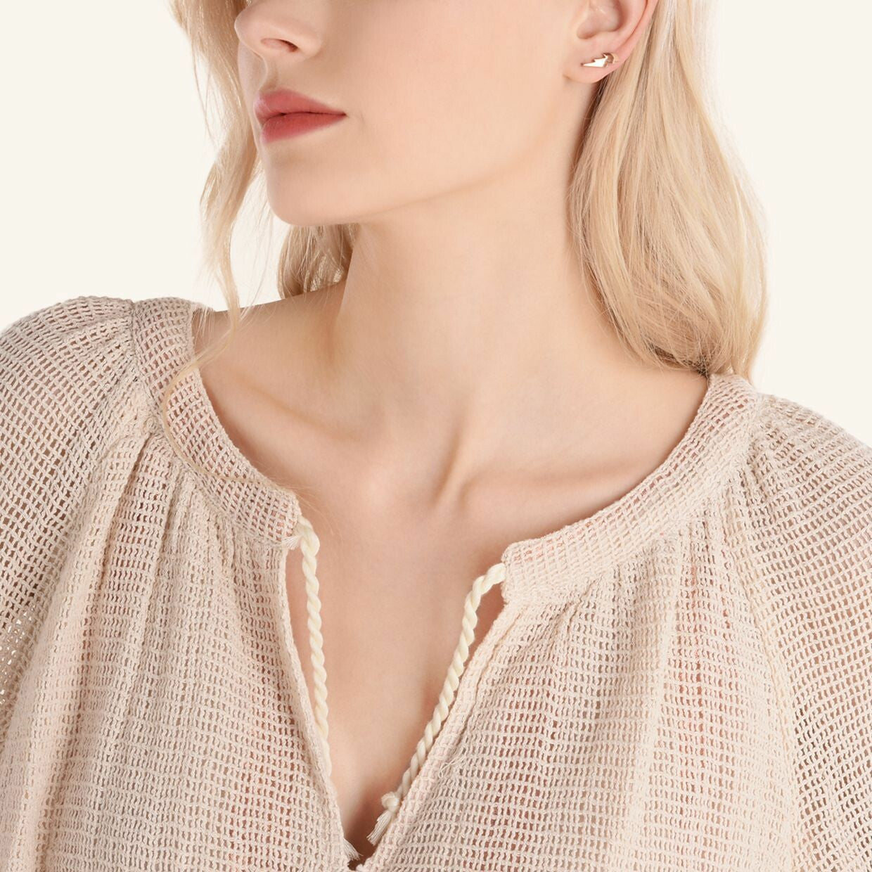 Mono boucle d'oreille Dodo Nature en or rose 9K - Or Rose
