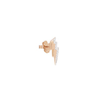 Mono boucle d'oreille Dodo Nature en or rose 9K et diamants - Or Rose