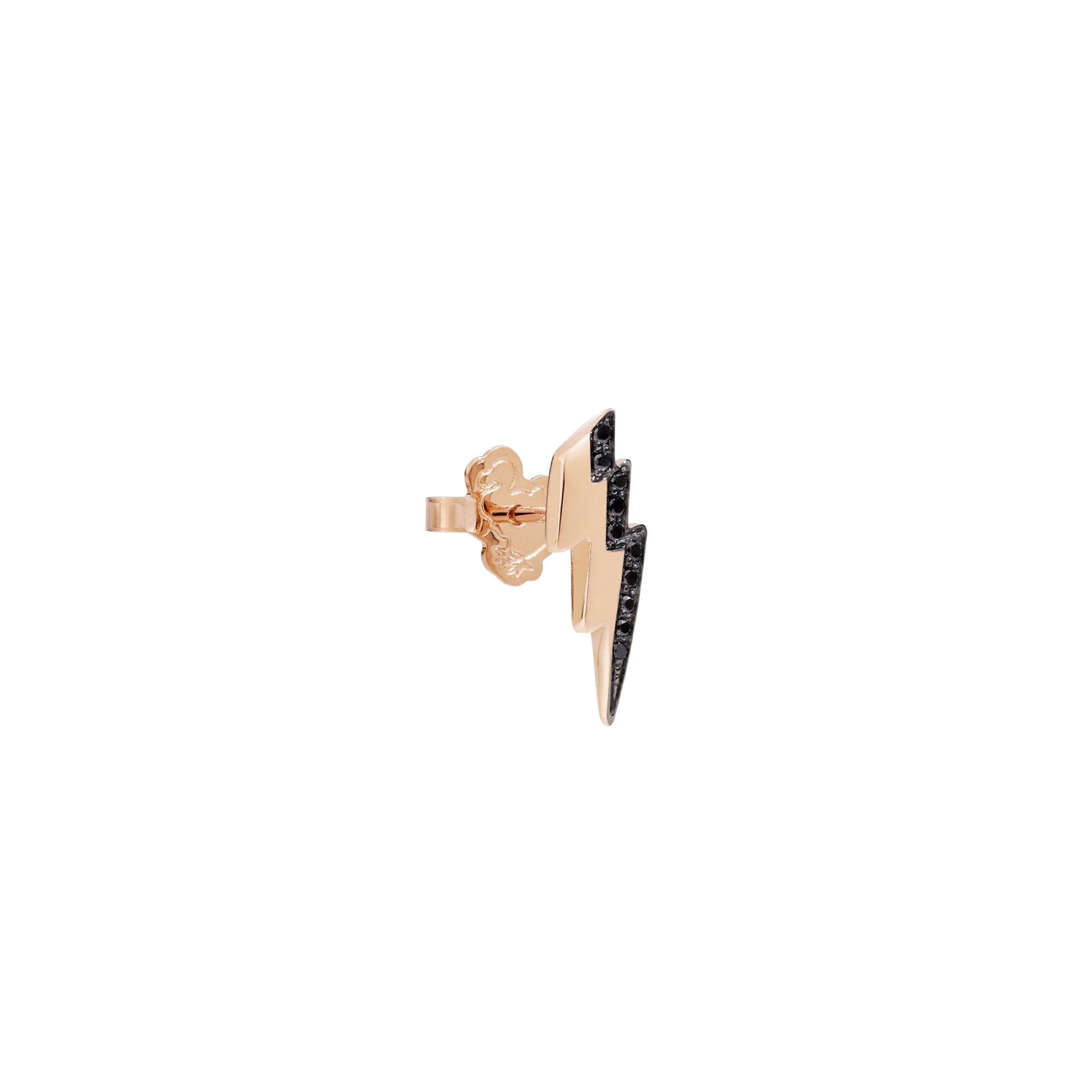 Mono boucle d'oreille Dodo Nature en or rose 9K et diamants - Or Rose