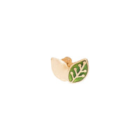 Mono Boucle d'oreilles Flora Or rose - Vert