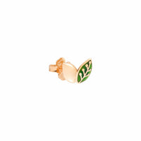 Mono Boucle d'oreilles Flora Or rose - Vert