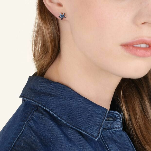 Mono boucle d'oreille Universe en or rose 9K et saphir - Or Rose