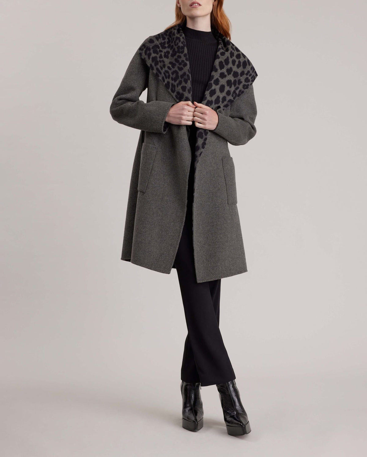 Manteau Dordogne en laine - Charcoal
