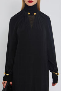 Robe Doris coupe longue - Black