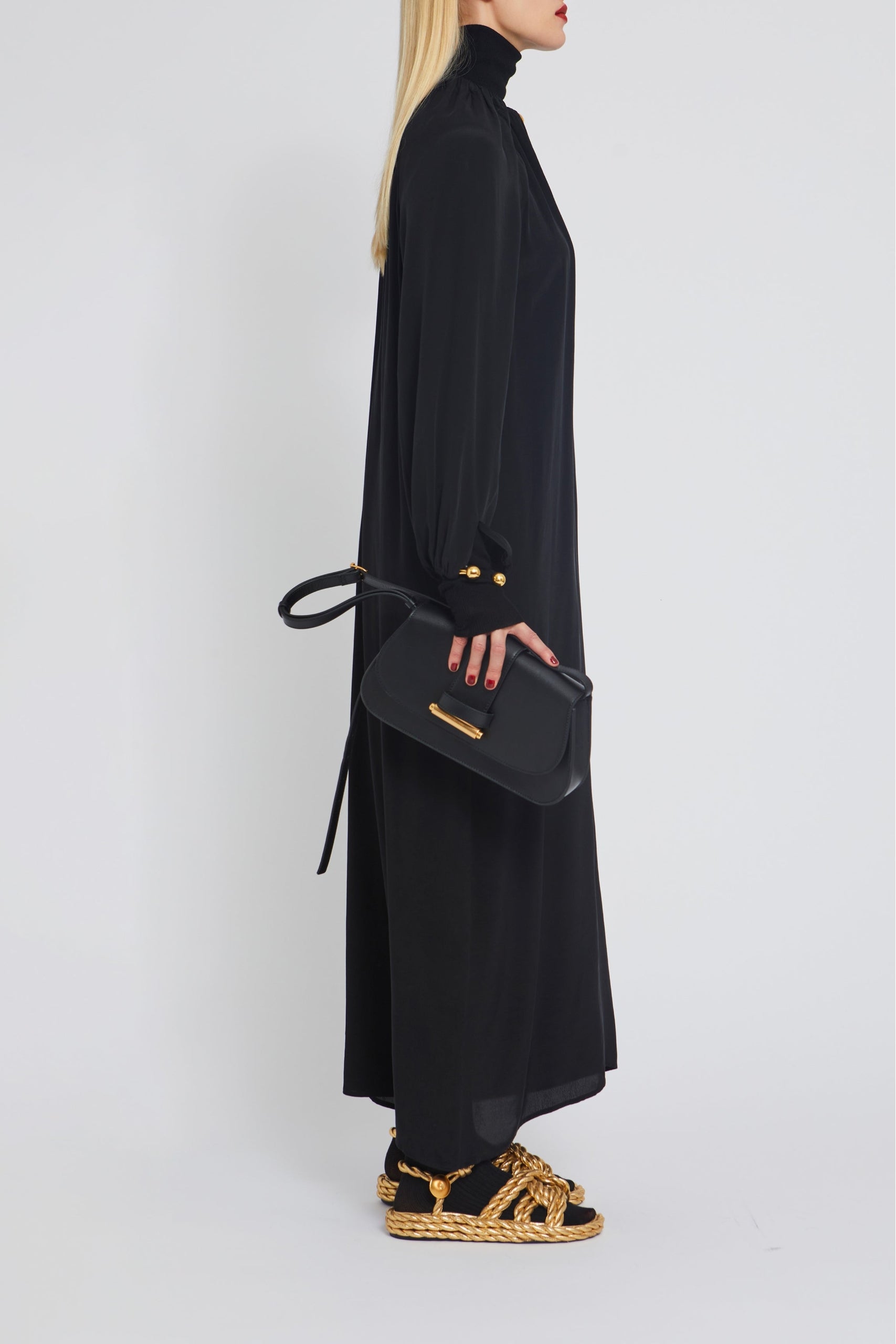 Robe Doris coupe longue - Black