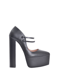 Escarpins Double Jeu 165 à plateforme en cuir - Black Leather