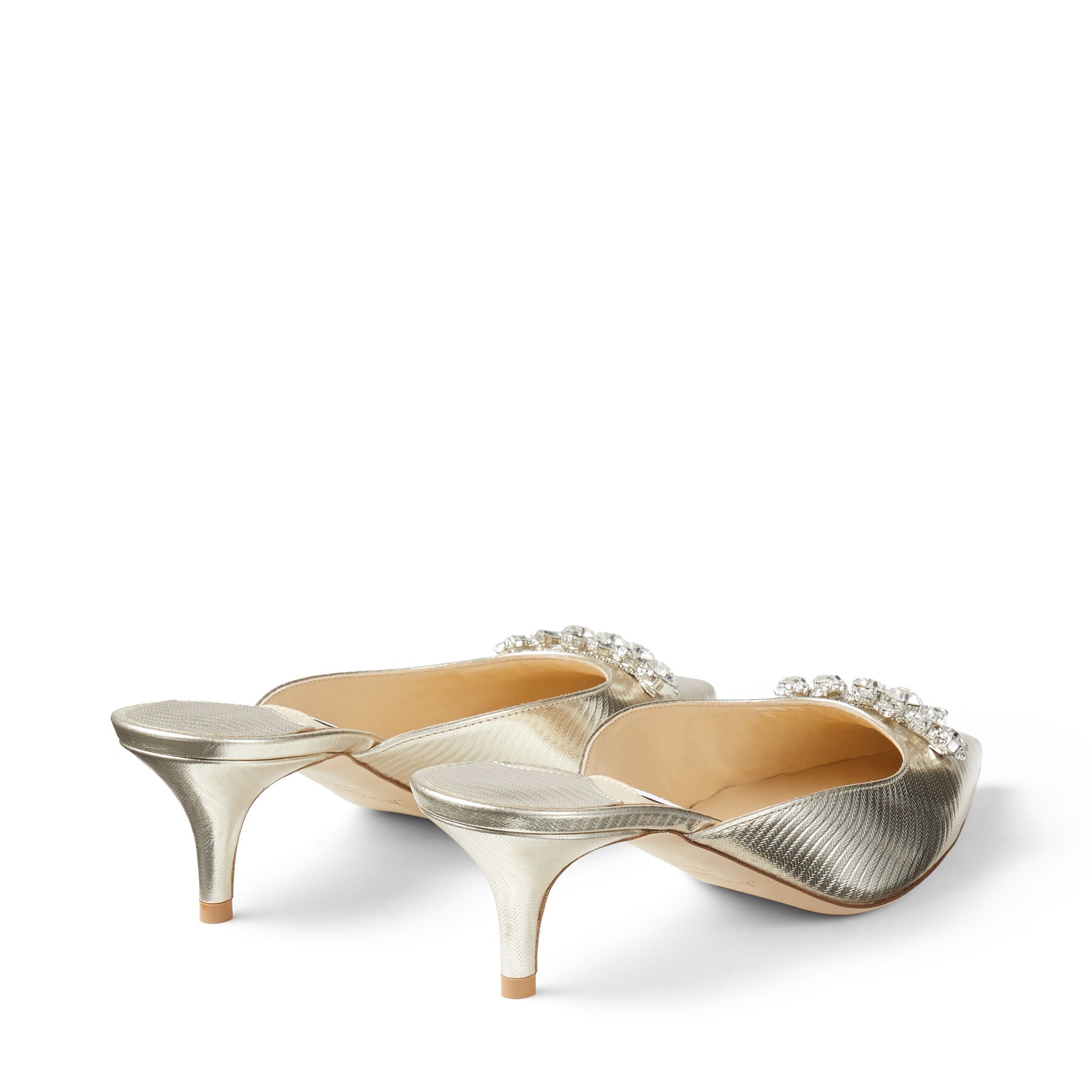 Mules Dovey 50 en cuir - Champagne & Crystal