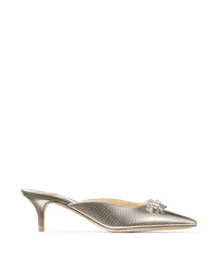 Mules Dovey 50 en cuir - Champagne & Crystal