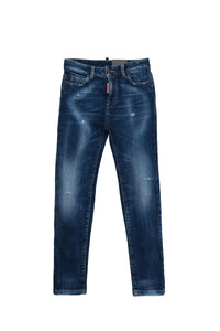 Washed denim trousers - Blue Denim