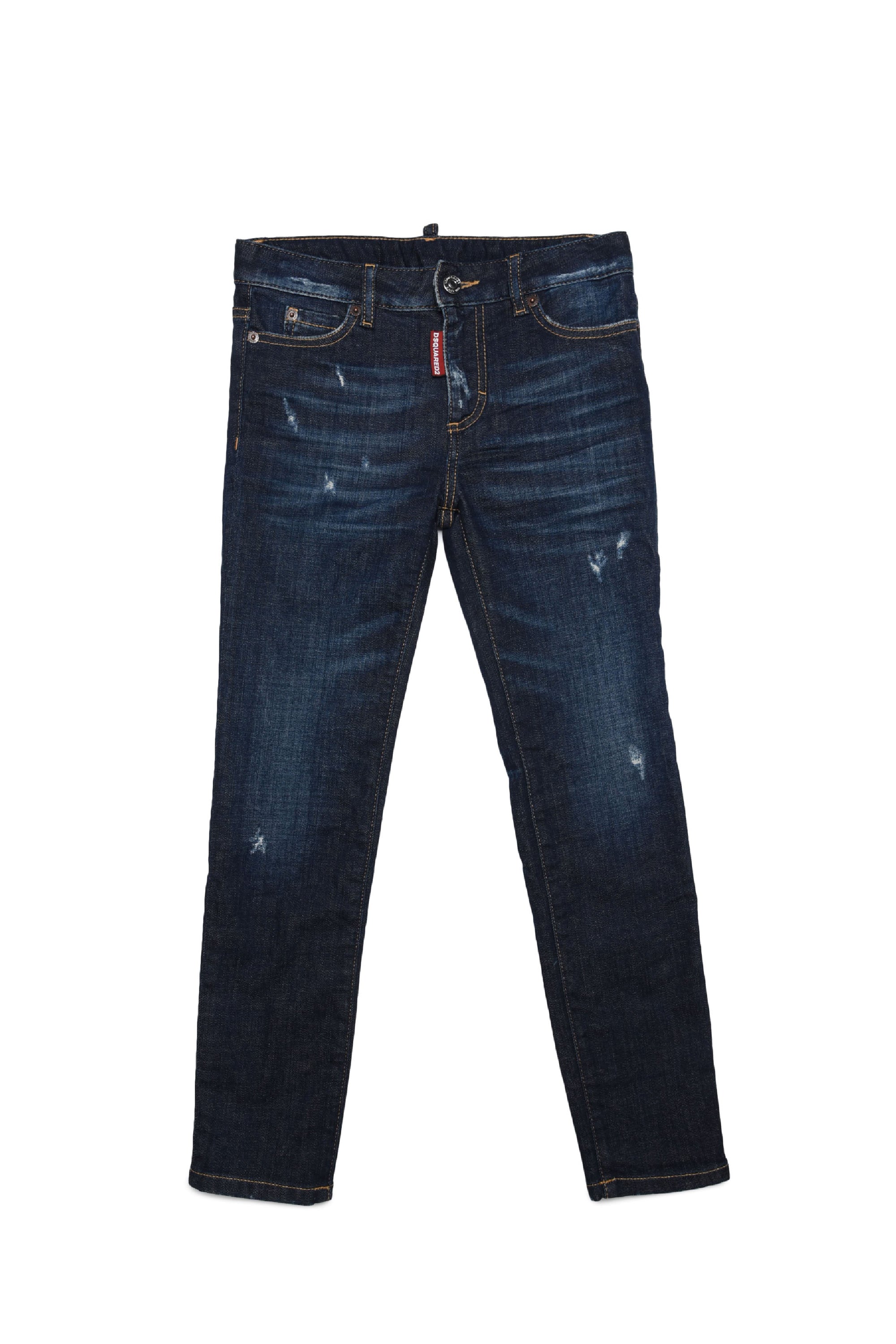 Washed denim trousers - Blue Denim