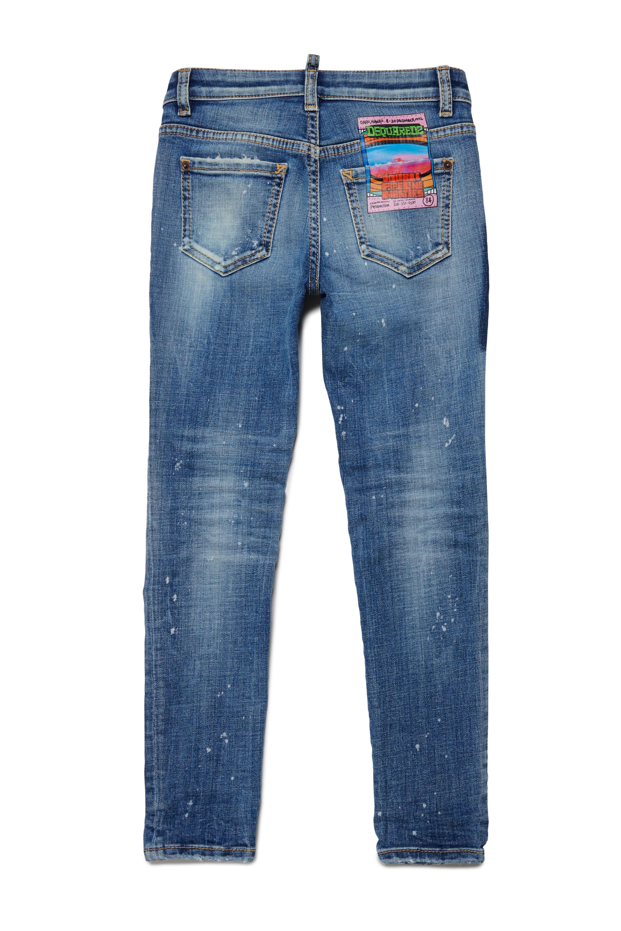 Washed denim trousers - Blue Denim