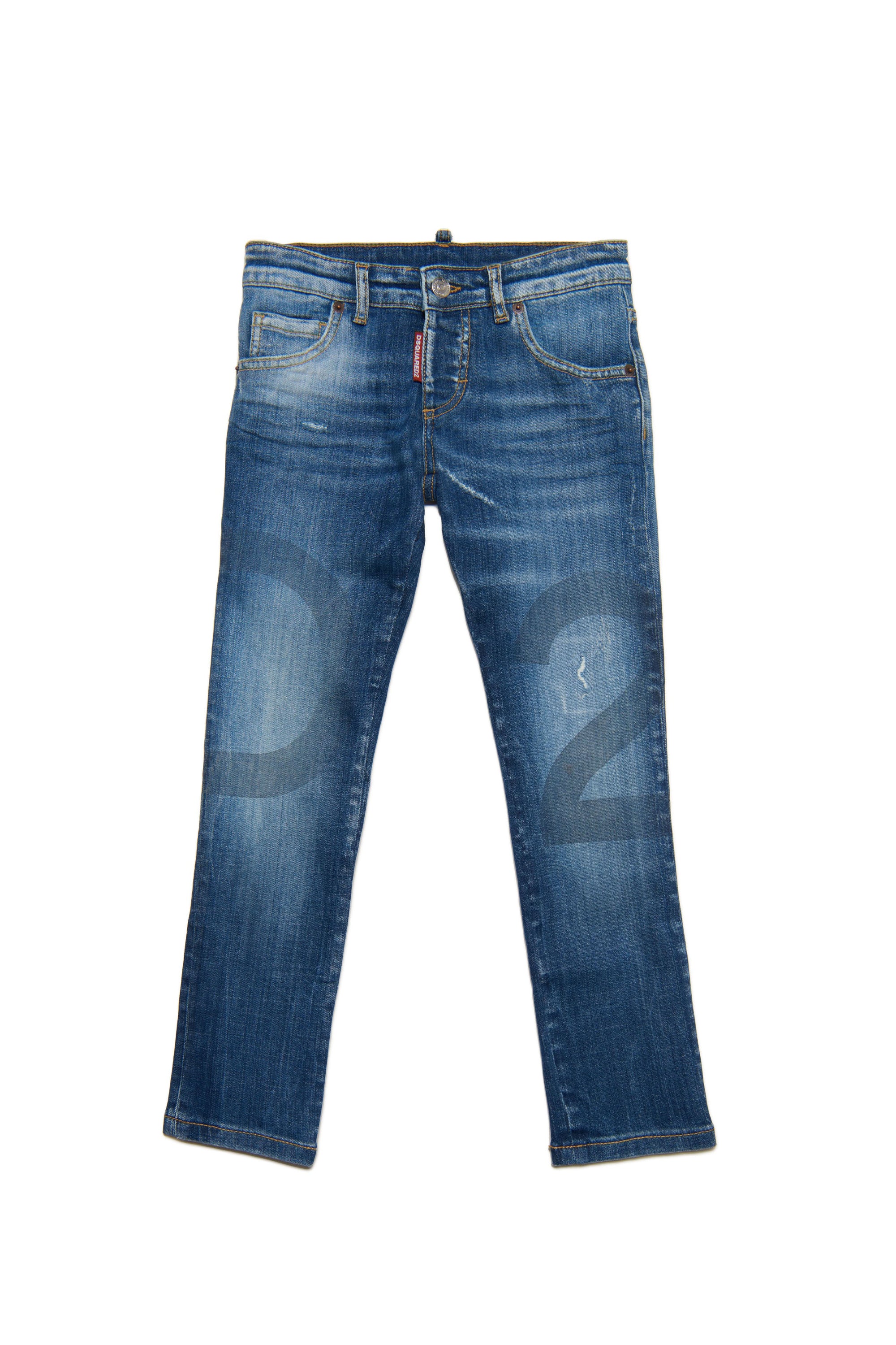 Washed denim trousers - Blue Denim