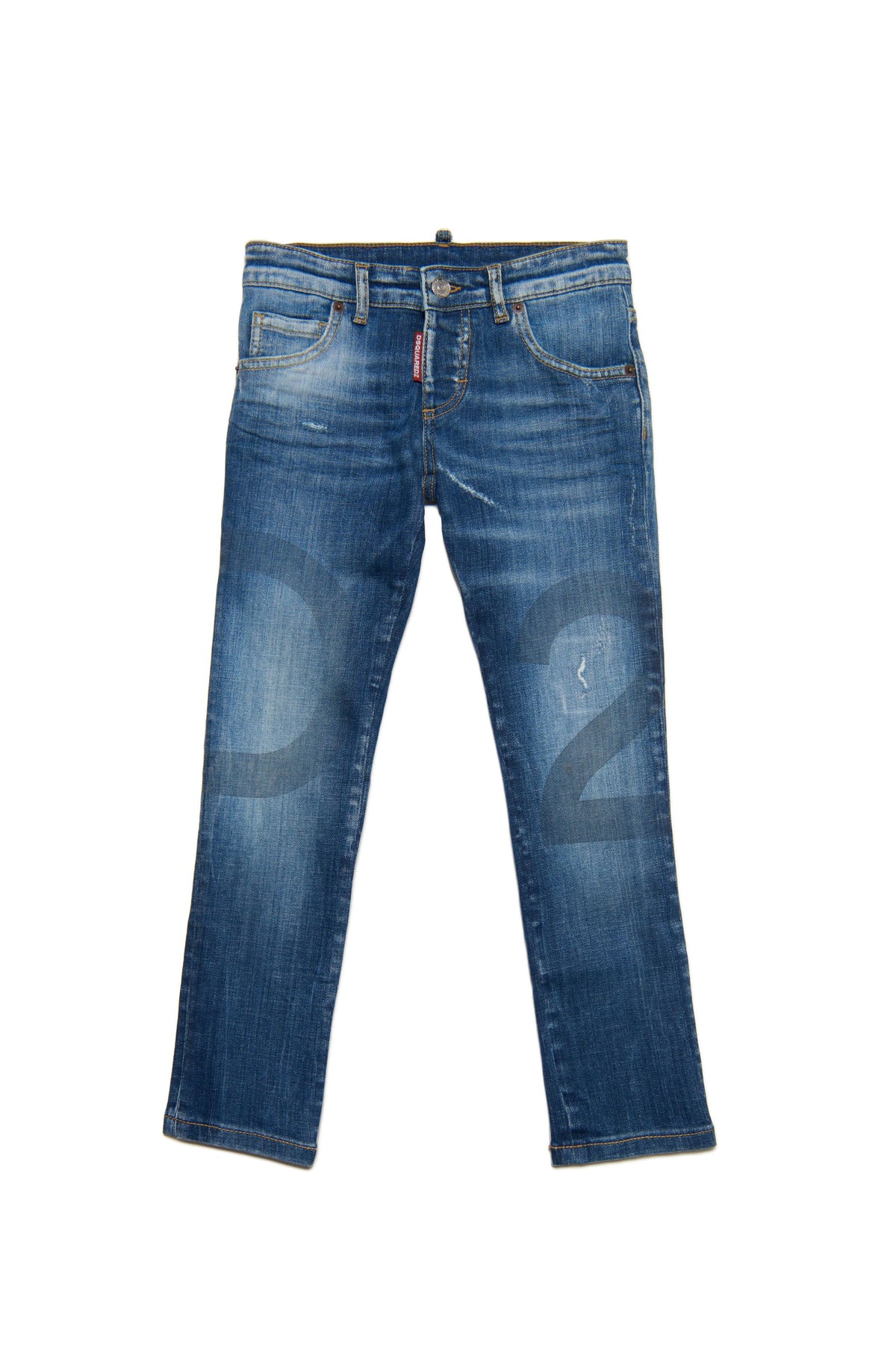 Pantalon délavé en denim - Blue Denim