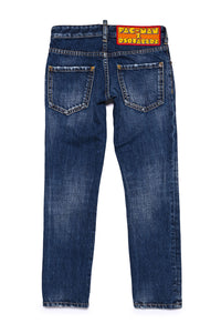 Pantalon délavé en denim - Blue Denim