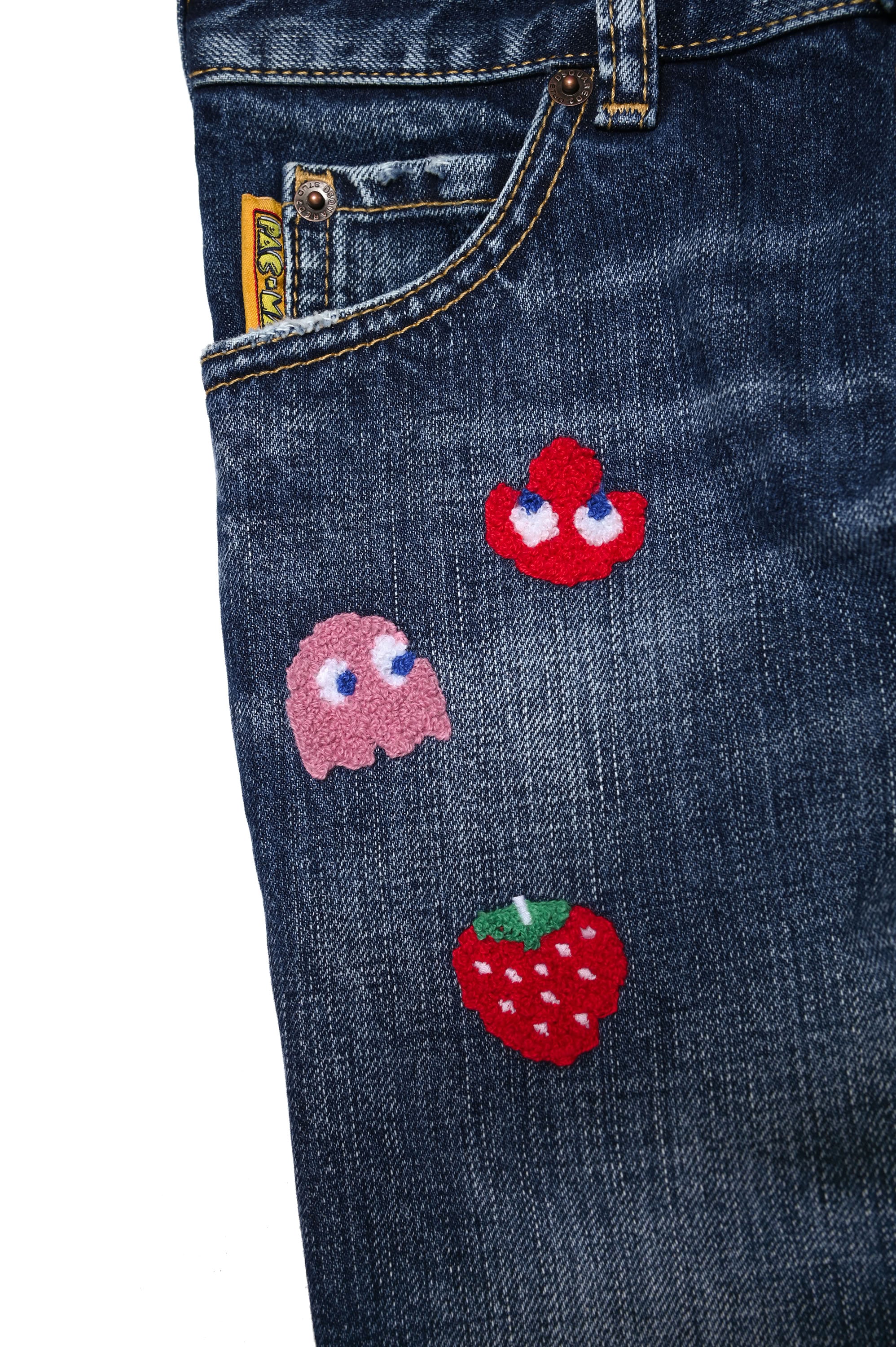 Pantalon délavé en denim - Blue Denim