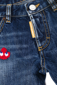 Pantalon délavé en denim - Blue Denim